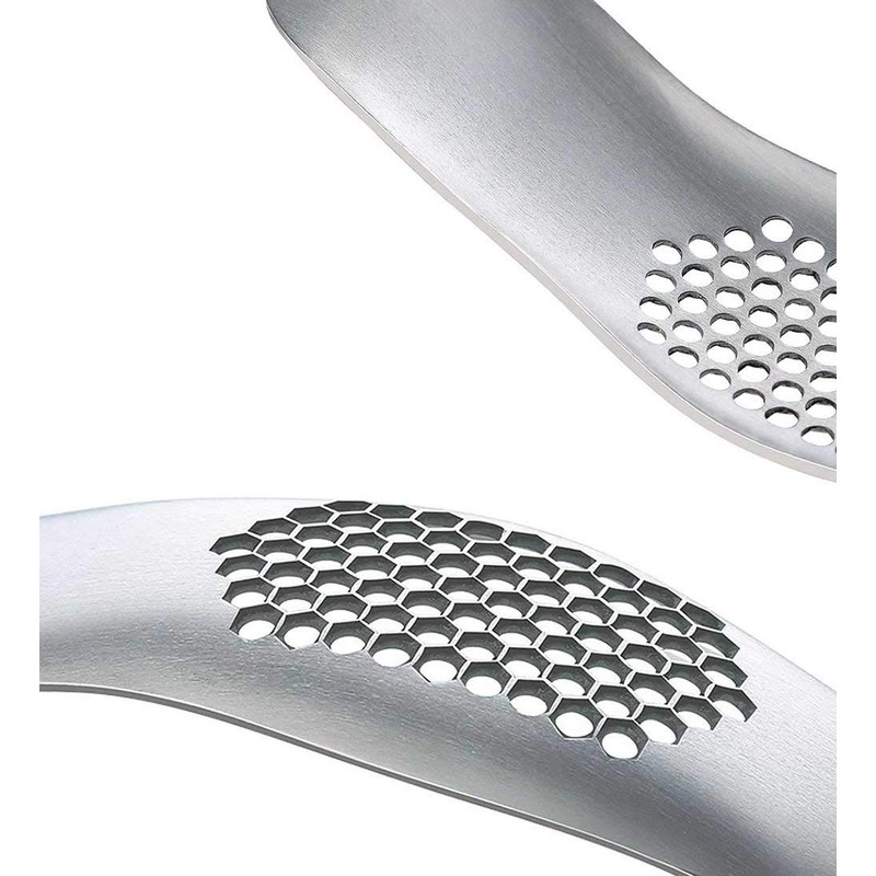 ToSSme Garlic Rocker Crusher Mincer Press Dishwasher Safe, Stainless Steel