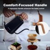 Nueve&Five Gooseneck Electric Kettle with Thermometer， Black Electric Kettle 1L