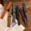 BISONSTRAP Watch Strap for Men, Handmade Stitching Leather Strap, Quick