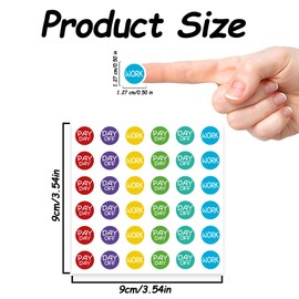 AHANDMAKER 720Pcs Work Self-Adhesive Planner Stickers Pay Day Decals Cute Day Off Stickers for Planner Calendar Scrapbook Crafting Arts Gift Bag Seal Theme Party Decor
