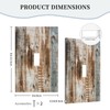 YIJIKJY Light Switch Cover Plate Rustic Blue Brown Wooden Boards