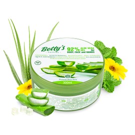 Betty's Nature Aloe Vera Cream - Vegan - Nourishing Body Gel with 92% Aloe Vera Content - Natural Organic Aloe Vera Gel - For Daily Care of Body, Face, Hands and Hair