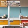 Kitchen Faucets with Pull Down Sprayer Gun Grey 304 Stainless