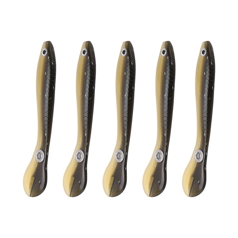5pcs/set 10cm 6g Soft Lure with 3D Eyes Enlarged Tail
