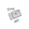 Merriway BH07756 Rim Deadlock Dead Lock, Polished Chrome, Silver