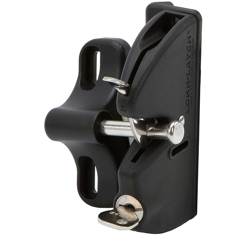 National Hardware N346-201 V6201 LokkLatch in Black, 4-9/16"