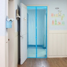 [Living Peace] Magnetic Door Mosquito Net (Blue) 100cm