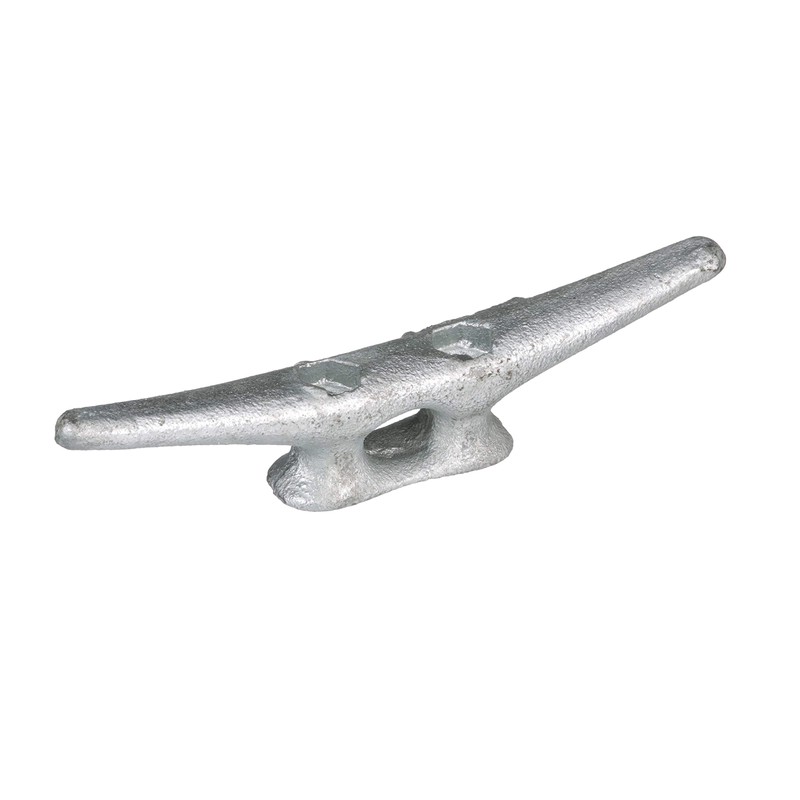 Seachoice Open Base Dock Cleat, Galvanized Gray Iron, 6 in.