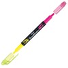 Pentel SLW8-GP Textmarker "TWIN CHECKER", 2 Spitzen, gelb/rosa