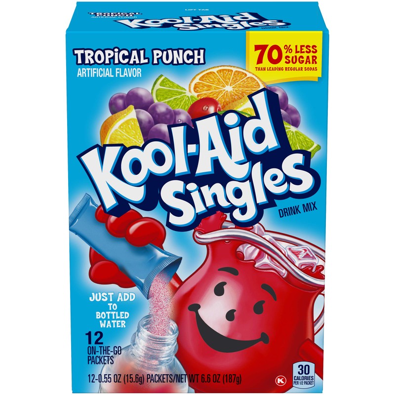 Kool-Aid Singles Tropical Punch (for 16.9-Ounce Bottles), 12-Count Packets (Pack