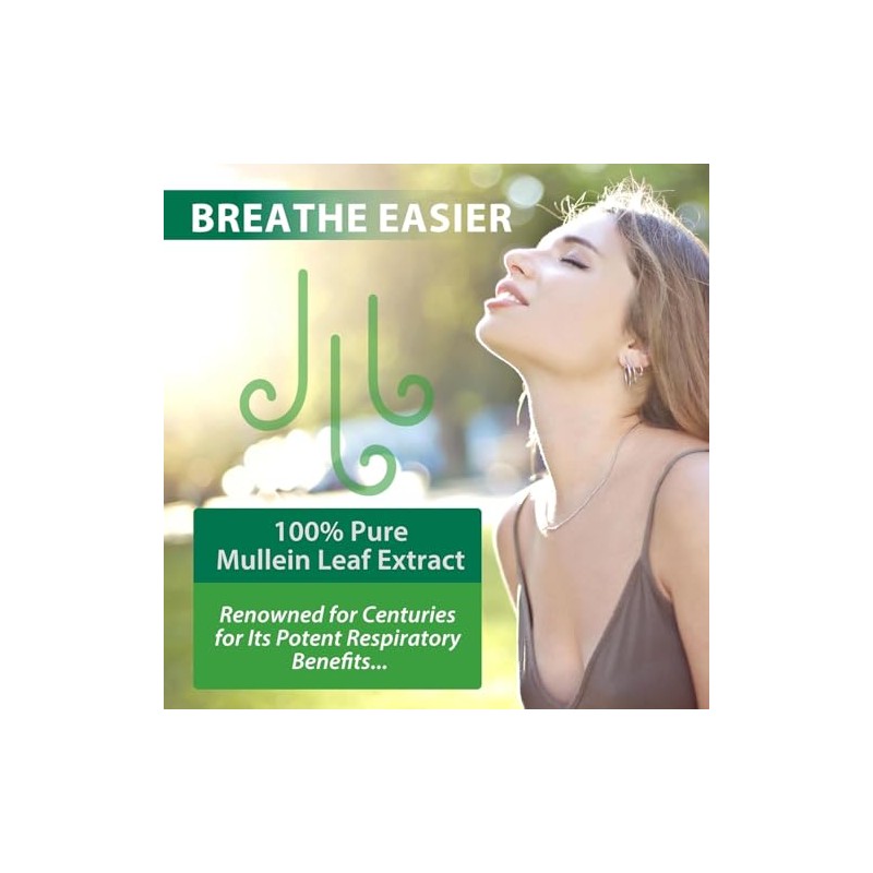 2 Pack Mullein Extract for Lungs Cleanse and Respiratory Support