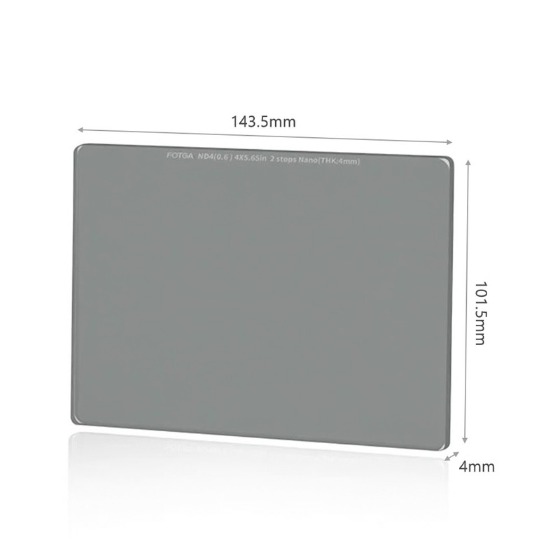 FOTGA 4mm ND64（1.8）6-stop Lens Filter 4×5.65in ND Filters Optical Glass