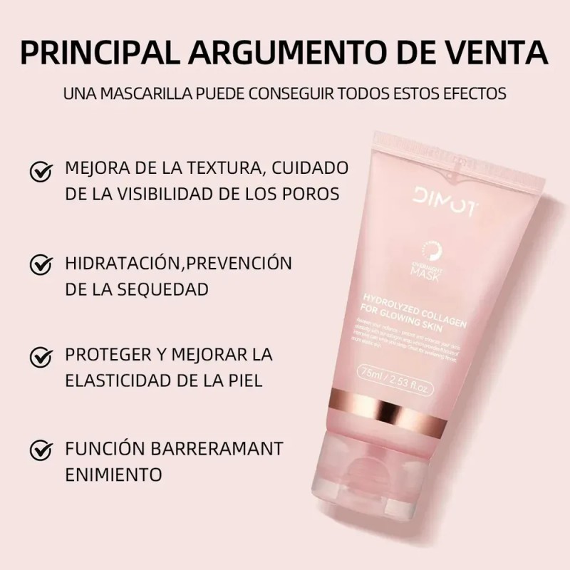 Mascarilla Facial De Colageno Wrapping Mask Nocturna 75ml Tipo de