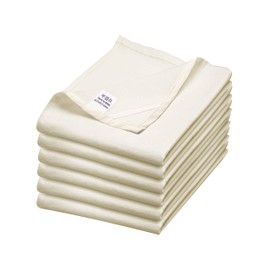 Toallas de cocina de algodón para secar platos, toallas de cocina absorbentes para limpiar, toallas de cocina para bordar, paquete de 6 unidades, 18 x 28 pulgadas, color blanco