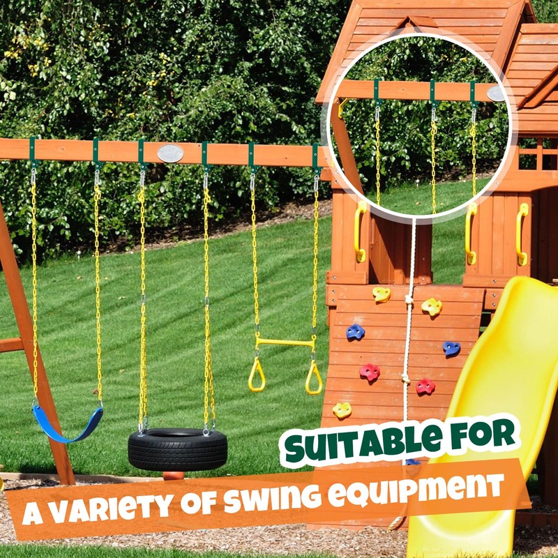 Dunzy 4 Pcs Metal Swing Set Accessories Includes Snap Hooks
