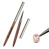 Dedicated Cap + Nail Art Drawing Brushes: Petal Angle, Leaf Angle, Wood, and Unique Brushes C-116