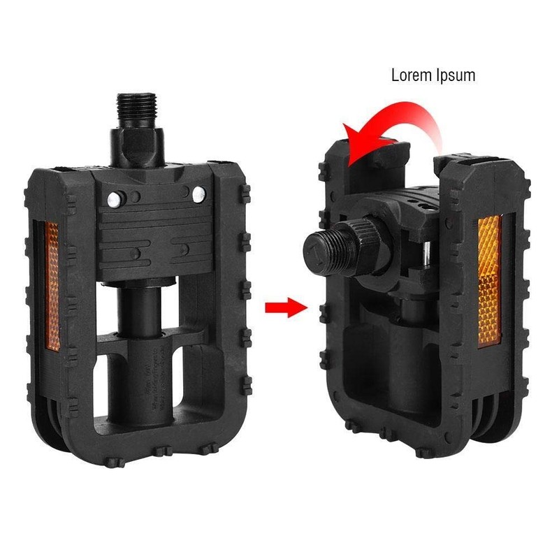 DEWIN Bicycle Folding Pedals, Pedals Bicycle Folding Plastic Foldable Bicycle