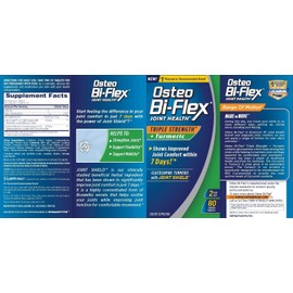 Osteo Bi-Flex, Triple Strength + Turmeric, 80 Tablets, Joint Support Supplements with Glucosamine HCI and Turmeric Curcumin, Joint Supplement for Men and Women
