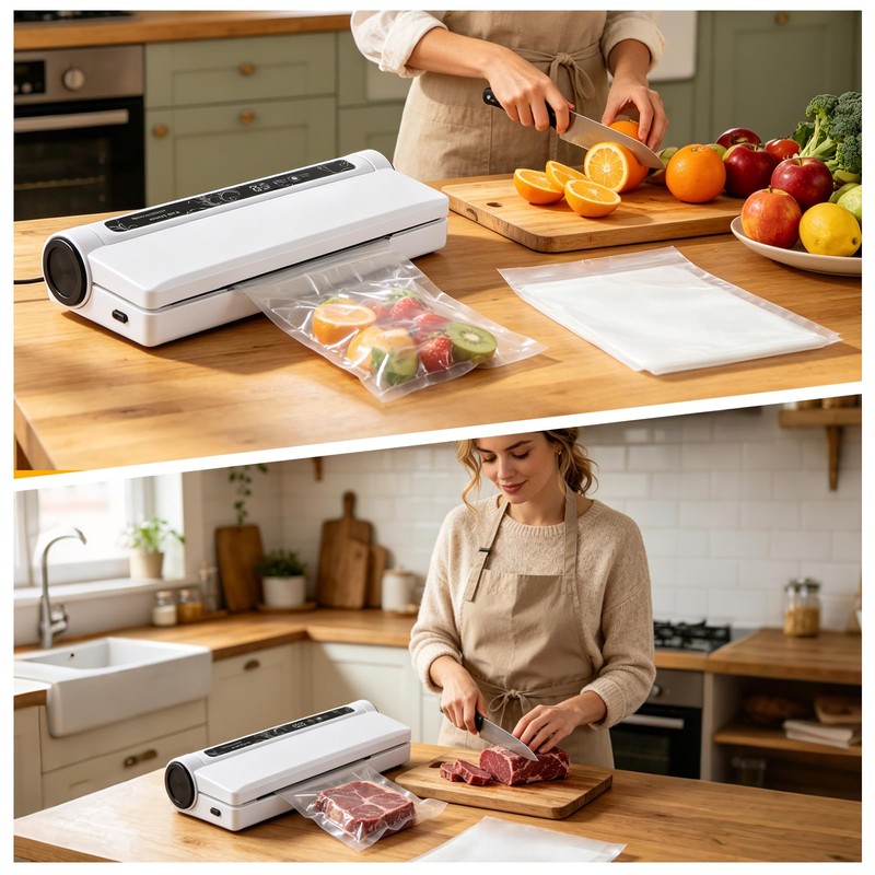 VortecSys Vacuum Sealer Machine, 75KPA Strong Suction for Home Kitchen