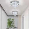 Deckrico 11.8" Crystal Ceiling Light Modern Lamp LED Chandelier Flush