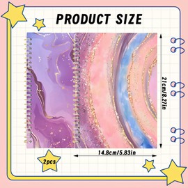 YUZHEDM 2 Stück Aufkleber Sammelalbum 210 mm * 148 mm Stickeralbum 32 Seiten Wiederverwendbare Sticker Stickerbuch Leer zum Sammeln Doppelspiralbindung Sticker Sammelalbum Sticker Album