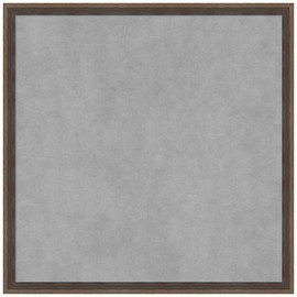 Amanti Art Brown Framed Magnetic Board 21x21 Medium Vision Board for use with Magnets, 100% Metal Sheet to Display Items as Office Decor or for Home Organization in mudroom, Kitchen or Kids Room