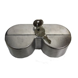 Jendyk YOKEMK4-KA Double Knob Tractor Air Brake Lock (Keyed Alike), 1 Pack, Anodized Silver