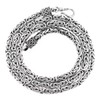 Length 22 3mm Round Byzantine Bali Handmade Chain Necklace Solid