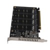 Adapter Card 4 Port M.2 NVMe SSD to PCIE X16
