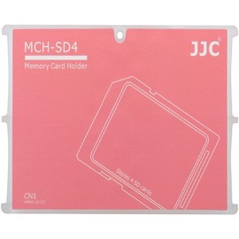 JJC Memory Card Case for 4x SD Cards - Red Edition - MCH-SD4