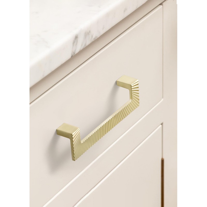 JIASENBAO 5 Pack Gold Cabinet Pulls 5" Hole Center Brushed