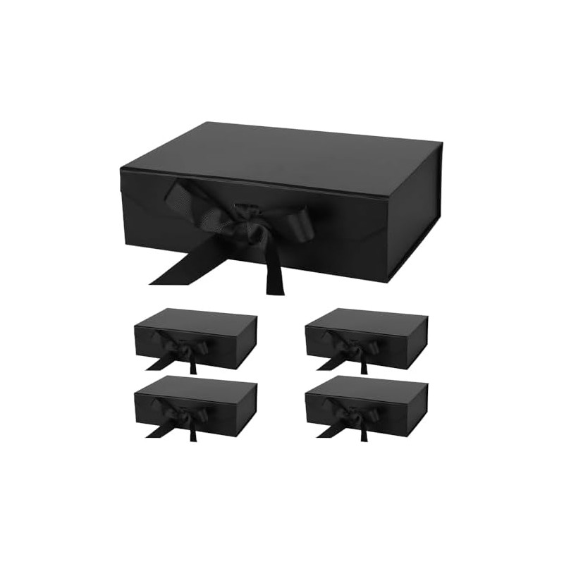 4 Piezas 20x18x8CM Plegable Magnética Caja de Regalo con Cinta