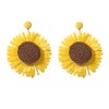 ALRNBY Big Sunflower Statement Earrings for Women Pretty Dangle Stud