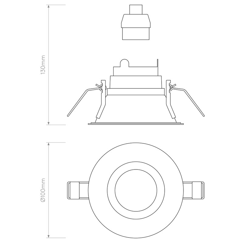 Astro Minima Slimline Round Fixed Fire-Rated IP65 Bathroom Downlight -