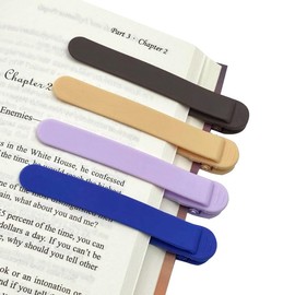 4pcs Automatic Bookmark, Stay in Place and Follow as You Read, Silicone Automatic Bookmark for Reading Women, Men, Kids, Book Lovers, Cute Reading Accessories Gifts for Book Lovers