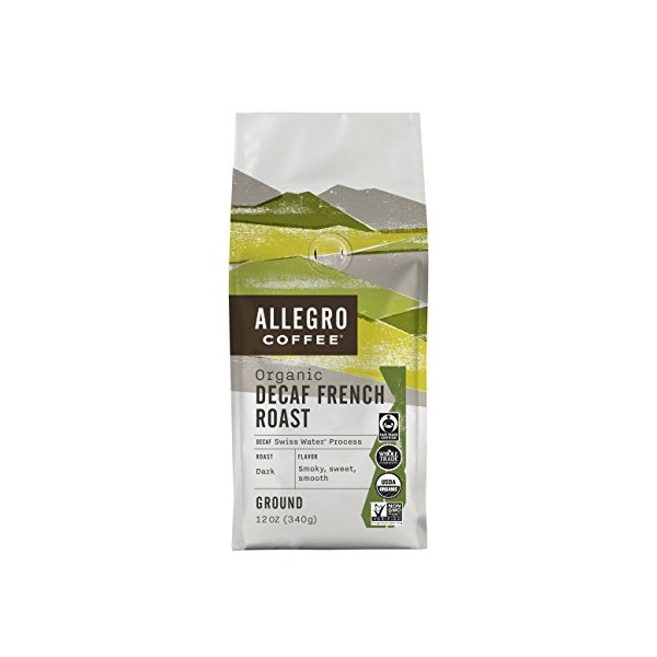 Allegro Coffee Allegro Coffee Decaf Organic French Roast Ground Coffee,