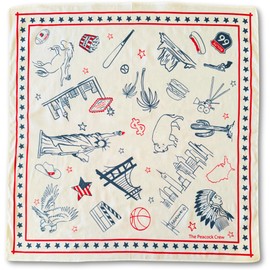 The Peacock Crew Patriotic USA Bandana in Premium Cotton for Men Women with Gift Pack
