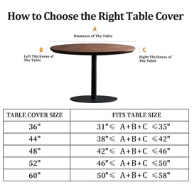 COTAIL Round Tablecloth with Elastic Edge, 36-60Inch Waterproof Table Cloth for Dinner, Outdoor, Picnic, 36inch, Blue Flowers