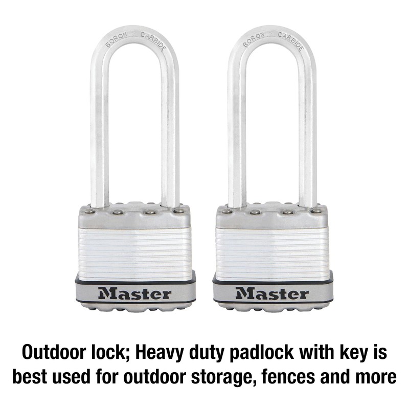 Master Lock M1XTLJ Magnum Heavy Duty Padlock with Key, 2