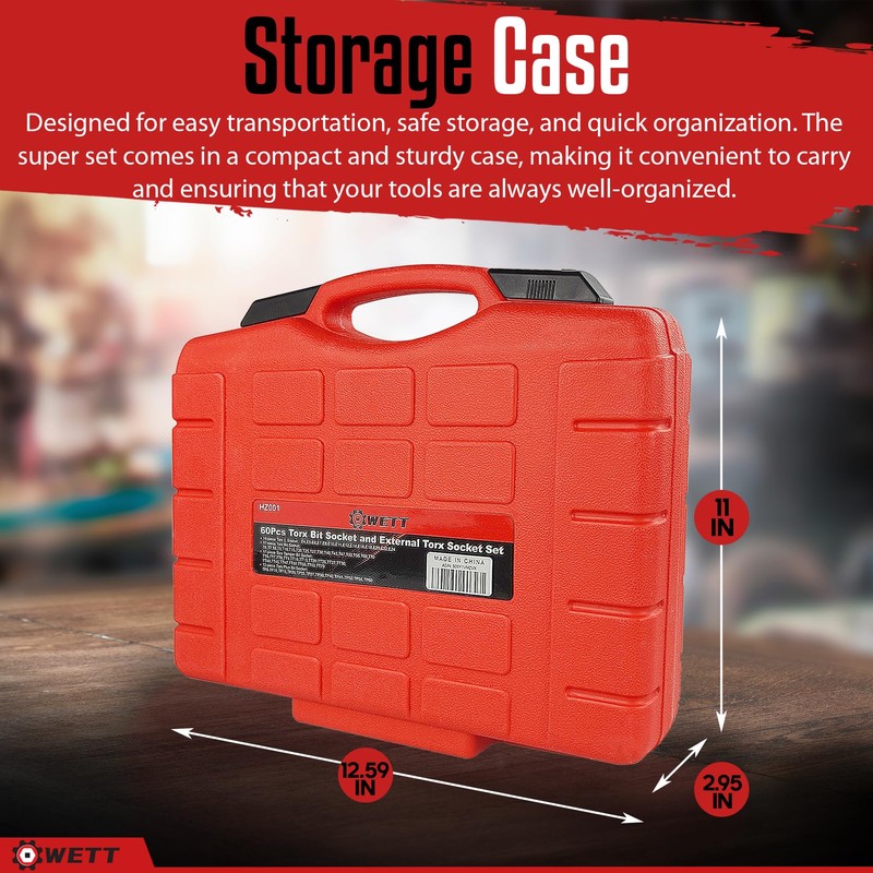 WETT Master Torx Bit Socket and External Torx Socket Set,