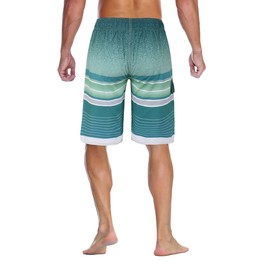 unitop Men's Tropical Board Shorts Printed Swimming Shorts Summer Vacation Green 32