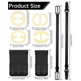 Molybdix 28PCS Bra Strap Clips for Racerback, Cross Back Clips Buckles, Anti-Slip Bra Strap Holder Extender for Conceal Straps Cleavage Control