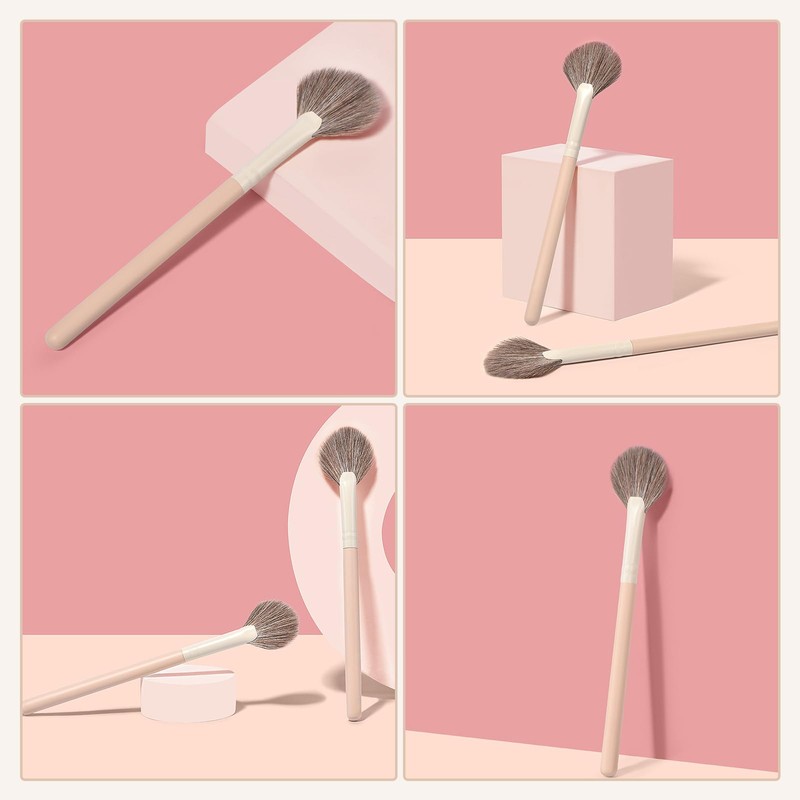 yowodana Highlight Brush, Fan Shape Nose Shadow Brush, Super Soft,