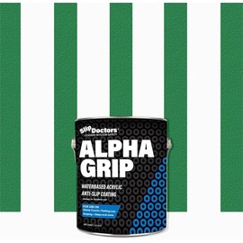 Alpha Grip Non-Slip Paint for Concrete & Asphalt – Non-Skid Coating Ideal for Striping Parking Lots, Playgrounds & Pavements (Tennis Green, Quart)