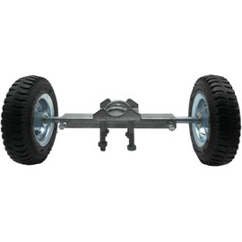 Rolling Gate 8" Wheel Carrier for Chain Link Fence Sliding Gates - Rut Runner With 2 Pneumatic Rubber Wheels (12" Axle)