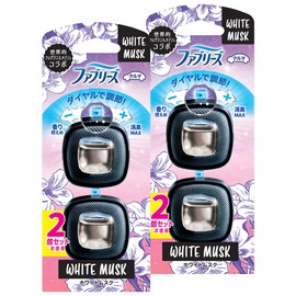 Febreze Car Air Freshener Easy Clip White Musk 2.5mL x 2 Pack