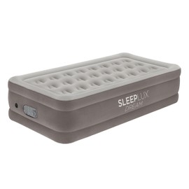 SLEEPLUX Dream Luxury 18" Twin Air Mattress with Built-in AlwayzAire Dual Pump, True-to-Size Raised Inflatable Mattress, Blow Up Bed with Ultra-Soft Flocked Top and Sides, 1-Year Warranty