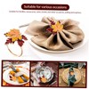 KICHOUSE 4pcs Maple Leaf Napkin Elegant Fall Table Decor for