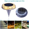 eLEDing Solar Powered 4-Lights White Deco LED Garden Pool Porch