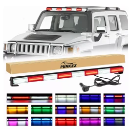 PUNKZZ Barra Torreta Estrobo Codigo Leds Cob Policia 47 PuLG 80w